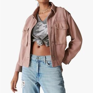 Lucky Brand Cropped Twill Utility Jacket